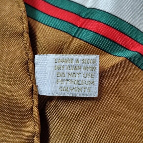 Auth GUCCI - Cream Brown Multi Scarf - Picture 4 of 12